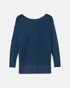 Lafayette 148 Responsible Matte Crepe Dolman Sweater In Lido Blue