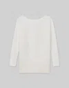 Lafayette 148 Responsible Matte Crepe Dolman Sweater In White