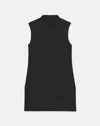 Lafayette 148 Responsible Matte Crepe Mockneck Tunic In Black
