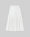 Lafayette 148 Responsible Matte Crepe Ottoman Stitch Skirt In White