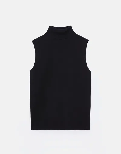 LAFAYETTE 148 RESPONSIBLE MATTE CREPE SLEEVELESS TURTLENECK