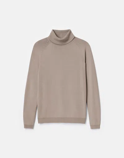 Lafayette 148 Responsible Matte Crepe Turtleneck Sweater In Brown