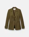 Lafayette 148 Responsible Stretch Wool Single Button Blazer In Blue