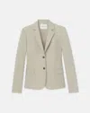 Lafayette 148 Responsible Stretch Wool Two Button Blazer In Plaster