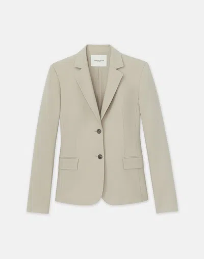Lafayette 148 Responsible Stretch Wool Two Button Blazer In Plaster