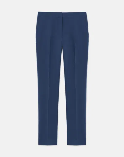 Lafayette 148 Responsible Wool Double Face Clinton Ankle Pant In Lido Blue