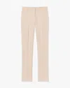 Lafayette 148 Responsible Wool Double Face Manhattan Cigarette Pant In Plaster