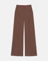 Lafayette 148 Responsible Wool Double Face Thames Pant In Wood