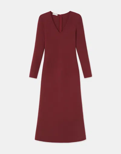 Lafayette 148 Responsible Wool Nouveau Crepe Dress In Red
