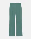 Lafayette 148 Responsible Wool Nouveau Crepe Gates Flared Pant In Ivy Vine