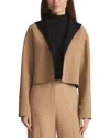 Lafayette 148 New York Reversible Cropped Jacket In Brown