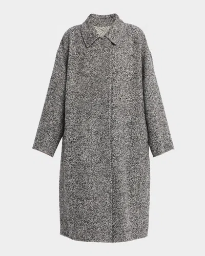 Lafayette 148 Reversible Double-face Alpaca-wool Coat In Gray