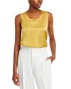 Lafayette 148 New York Perla Reversible Silk Blouse In Desert Grass