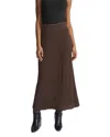 Lafayette 148 Finespun Voile Sunburst Ribbed Skirt In Wood Metallic