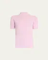 Lafayette 148 Ribbed Mock-neck Sweater In Cloud