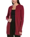 Lafayette 148 Ribbed Silk-blend Cardigan In Red