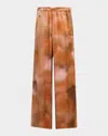 Lafayette 148 Riverside Silk Straight-leg Pull-on Pants
