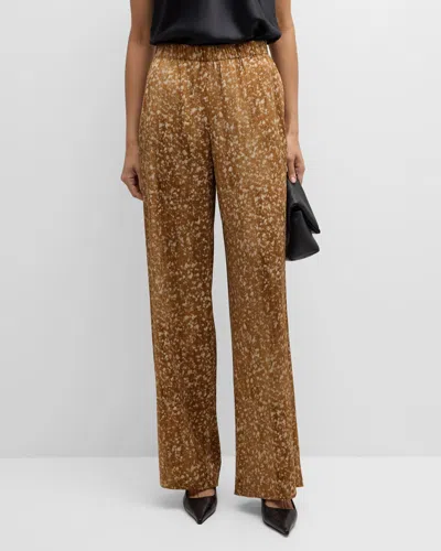 LAFAYETTE 148 RIVERSIDE STRAIGHT-LEG SILK TWILL PANTS