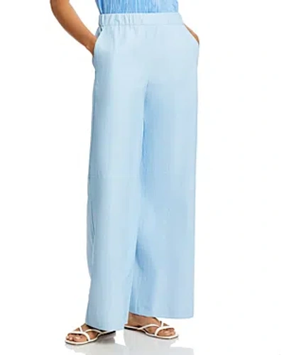 Lafayette 148 Riverside Textured Pants In Ice Water