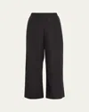 Lafayette 148 Riverside Wide-leg Organic Cotton Poplin Pants In Raffia