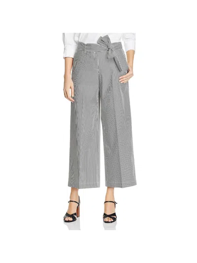 Lafayette 148 Rockefeller Womens Belted Trouser Pants In Grey