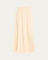 Lafayette 148 Ruched A-line Maxi Skirt In Neutral