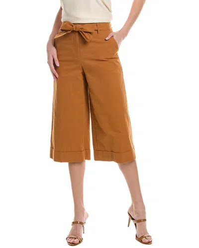 Lafayette 148 Ryerson Cuffed Capri In Brown