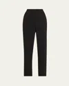 Lafayette 148 Saint Marks Flared Contrast-trim Pants In Black