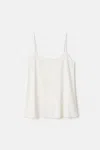 Lafayette 148 Plus-size Silk Charmeuse Bias Tank In White