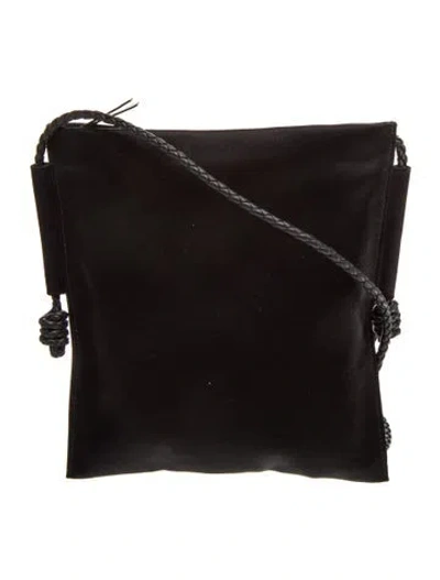 Pre-owned Lafayette 148 Satin Crossbody Bag W/ Tags In Black