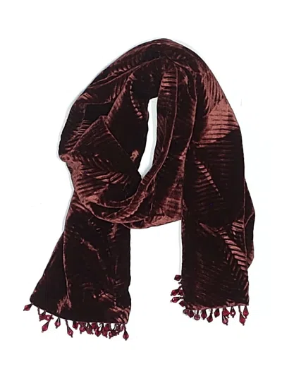 Pre-owned Lafayette 148 Scarf In Burgundy