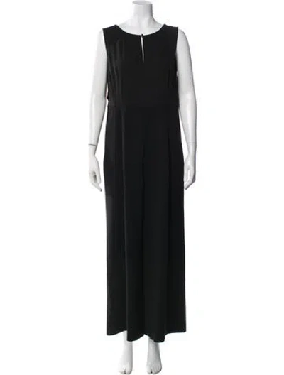 Pre-owned Lafayette 148 Scoop Neck Jumpsuit In Gray