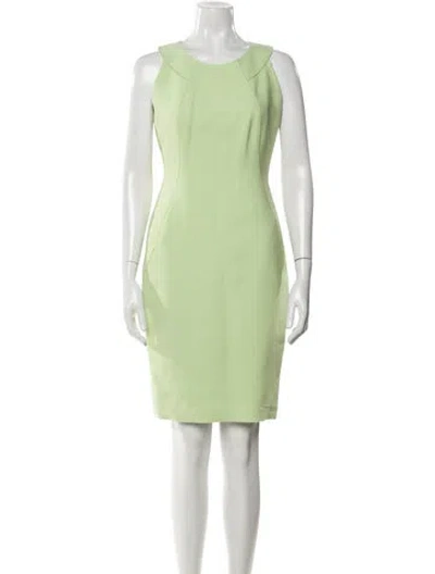 Pre-owned Lafayette 148 Scoop Neck Knee-length Dress In Green