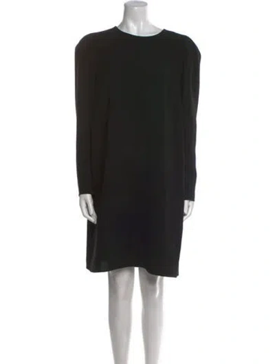 Pre-owned Lafayette 148 Scoop Neck Knee-length Dress W/ Tags In Black