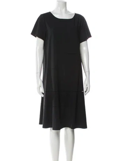 Pre-owned Lafayette 148 Scoop Neck Knee-length Dress W/ Tags In Blue