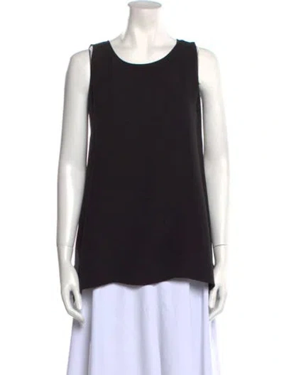 Pre-owned Lafayette 148 Scoop Neck Mini Dress In Black