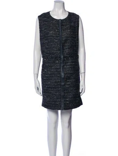 Pre-owned Lafayette 148 Scoop Neck Mini Dress In Black