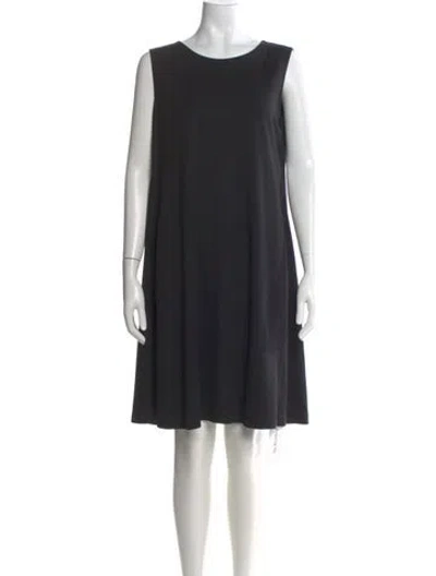 Pre-owned Lafayette 148 Scoop Neck Mini Dress In Black