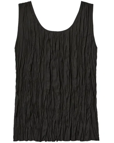 Lafayette 148 Scoop Neck Sleeveless Blouse In Black
