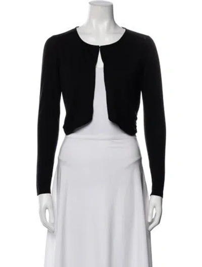 Pre-owned Lafayette 148 Scoop Neck Sweater In Black