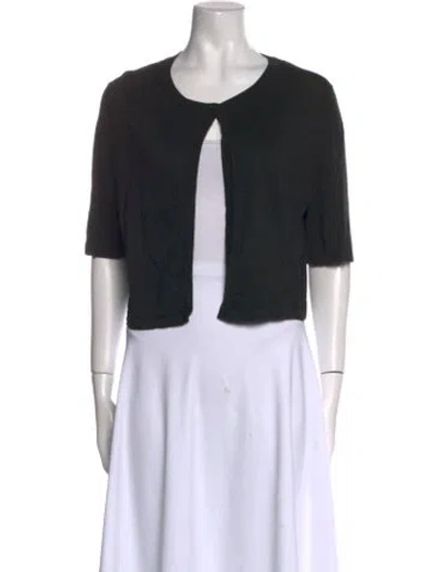 Pre-owned Lafayette 148 Scoop Neck Sweater In Black