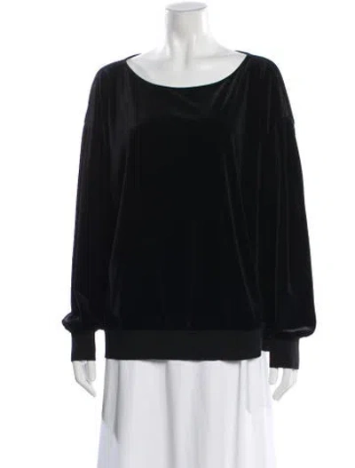 Pre-owned Lafayette 148 Scoop Neck Sweater In Black
