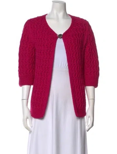 Pre-owned Lafayette 148 Scoop Neck Sweater In Pink