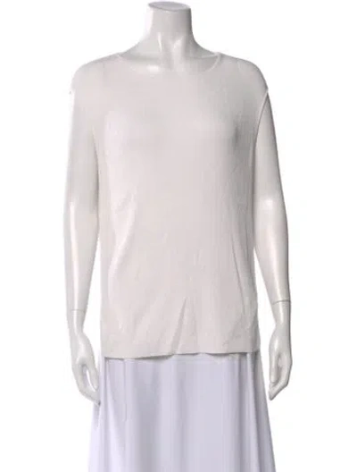 Pre-owned Lafayette 148 Scoop Neck Sweater In Purple