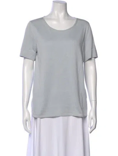 Pre-owned Lafayette 148 Scoop Neck Sweater W/ Tags In Gray