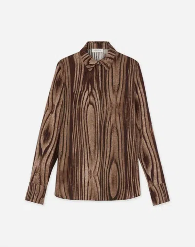 LAFAYETTE 148 SCOTTIE BLOUSE IN WOOD