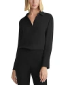 Lafayette 148 Scottie Silk Blouse In Black