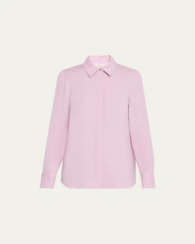 Lafayette 148 Scottie Silk Button-down Blouse