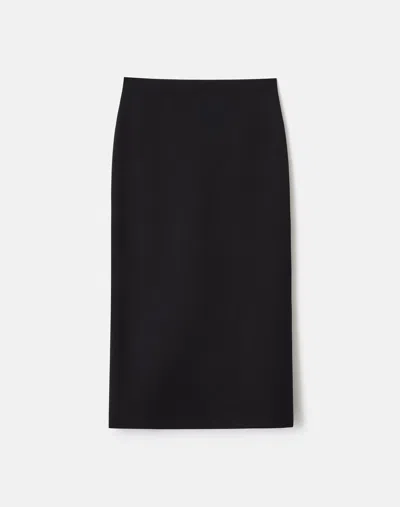 Lafayette 148 Scuba Jersey Straight Midi Skirt In Black
