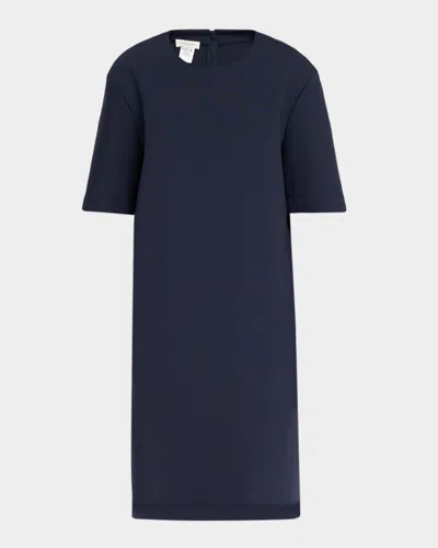 Lafayette 148 Scuba Mini T-shirt Dress In Blue